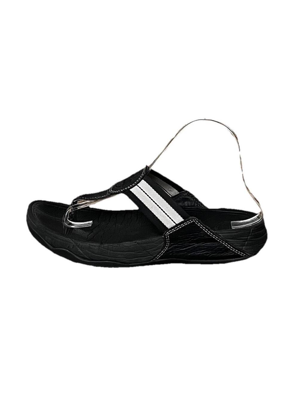 FitFlop Black Platform Sandals Womens 8 Comfort Ergonomic Slip On Casual
